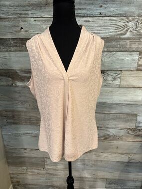 NWT Calvin Klein Light Blush Sleeveless V-Neck Textured Cami